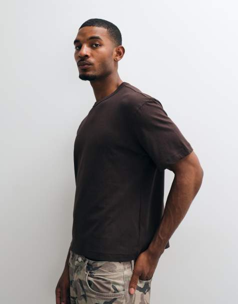 GAP 100% cotton oversized t-shirt in brown - view 1