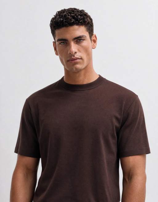 GAP 100% cotton oversized t-shirt in brown, 7 of 10