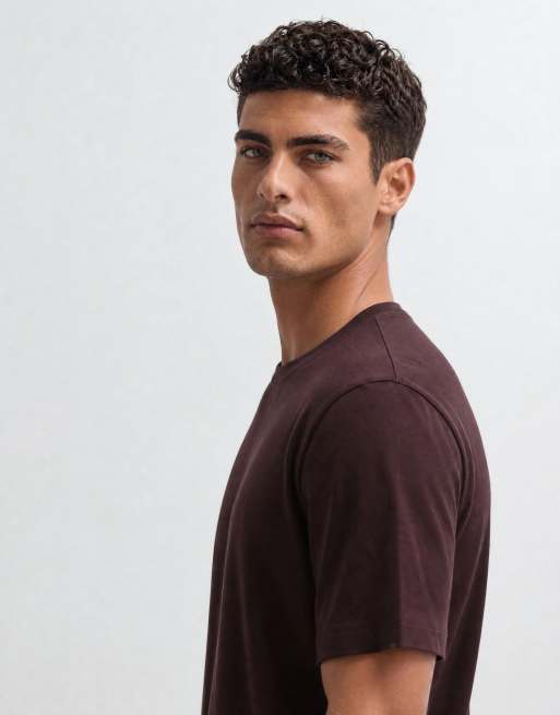 GAP 100% cotton oversized t-shirt in brown, 8 of 10