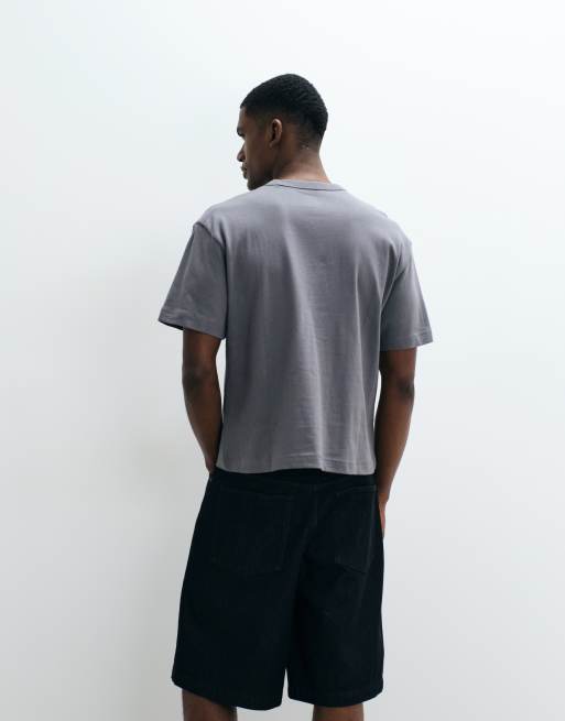 GAP 100% cotton oversized t-shirt in grey, 3 of 5