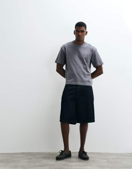 GAP 100% cotton oversized t-shirt in grey, 4 of 5