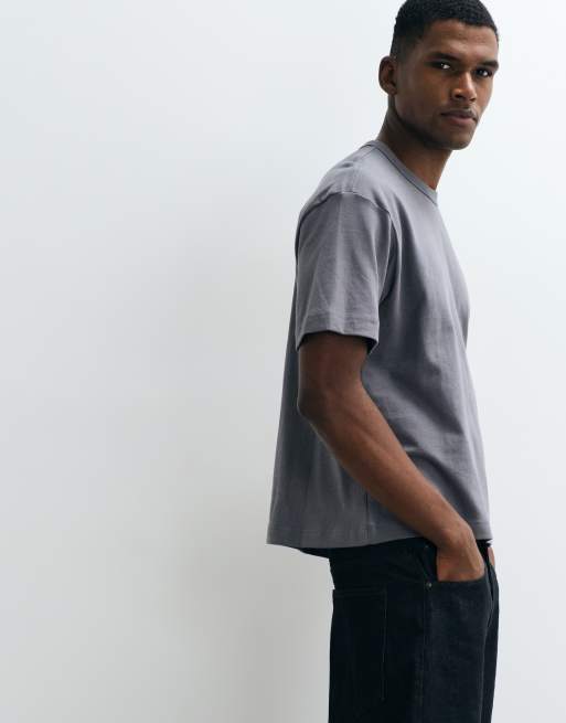 GAP 100% cotton oversized t-shirt in grey, 5 of 5