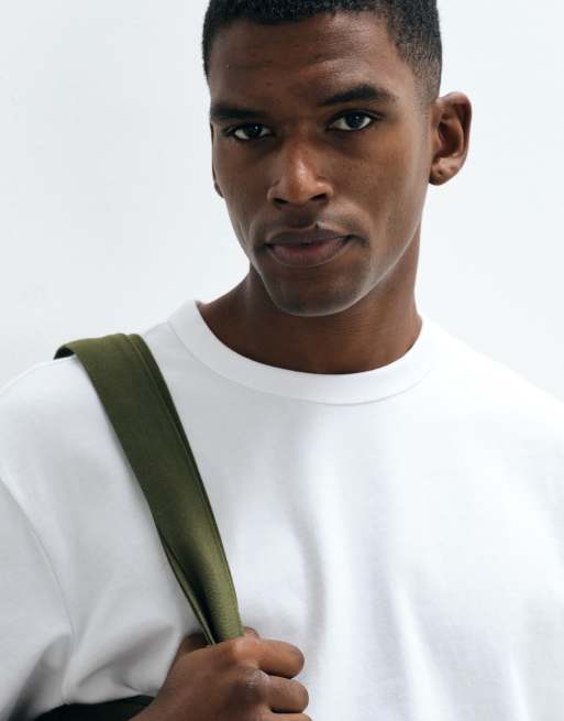 GAP 100% cotton oversized t-shirt in white, 4 of 5