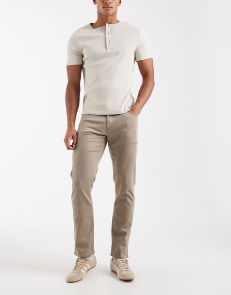 GAP 5 pocket straight fit city stretch jeans in beige