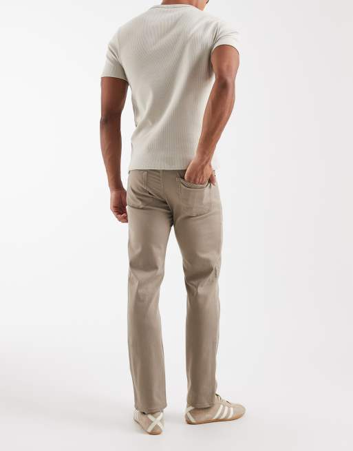 GAP 5 pocket straight fit city stretch jeans in beige, 2 of 5