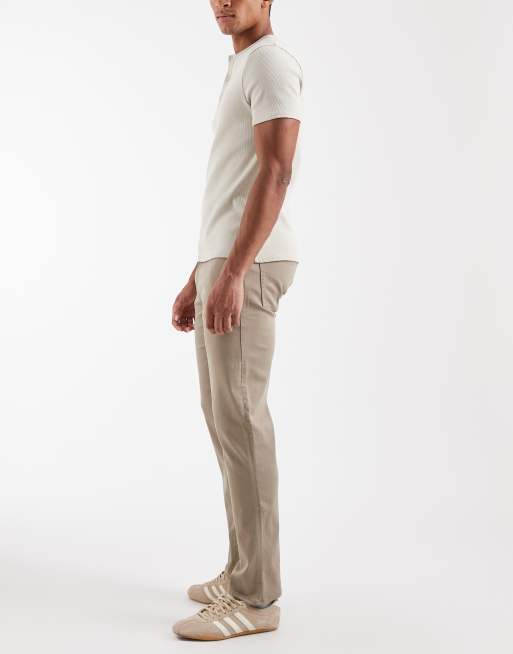 GAP 5 pocket straight fit city stretch jeans in beige, 3 of 5