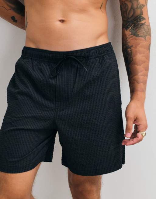 GAP 6inch swim shorts in black faded stripe, 4 of 5
