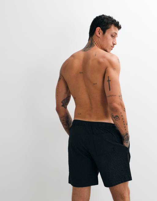 GAP 6inch swim shorts in black faded stripe, 5 of 5