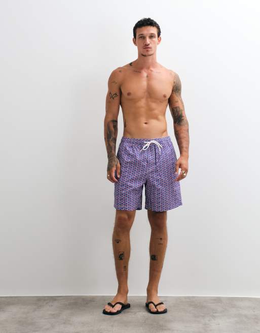 GAP 6inch swim shorts in blue aqua print, 4 of 5