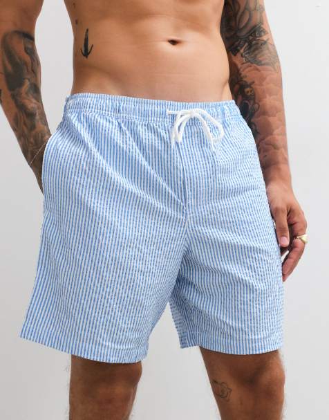 GAP 6inch swim shorts in blue faded stripe - view 1