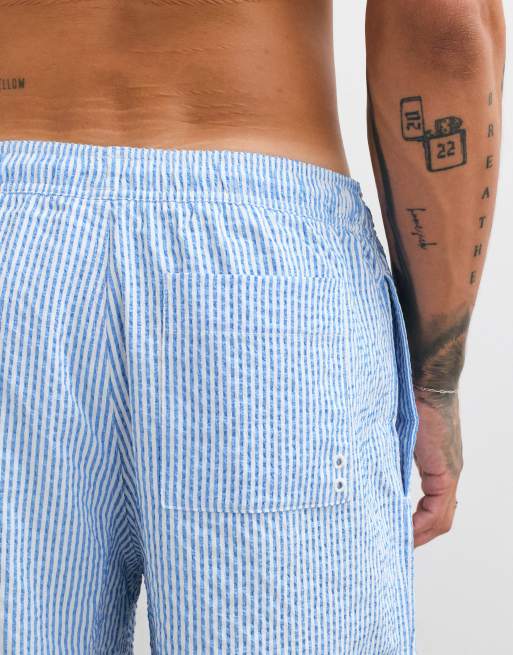 GAP 6inch swim shorts in blue faded stripe, 4 of 5