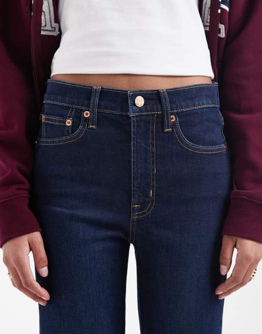 GAP 70's flare jeans in indigo blue, 5 of 5