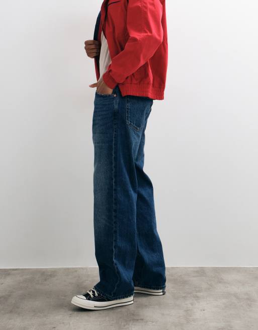 GAP 90's loose leg jeans in dark wash mid blue, 2 of 5