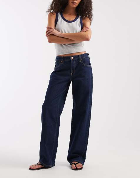 GAP 90's loose straight leg jeans in dark blue - view 1