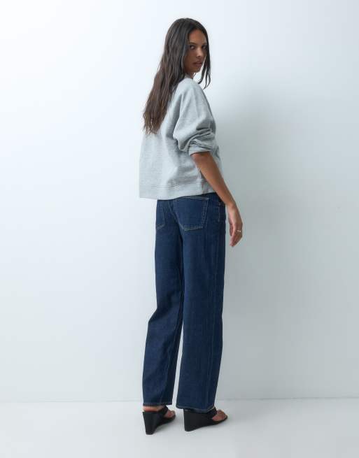 GAP 90's loose straight leg jeans in dark blue , 5 of 5