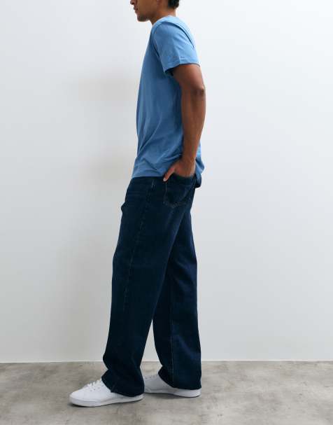 GAP 90's loose straight leg jeans in dark wash blue - view 1