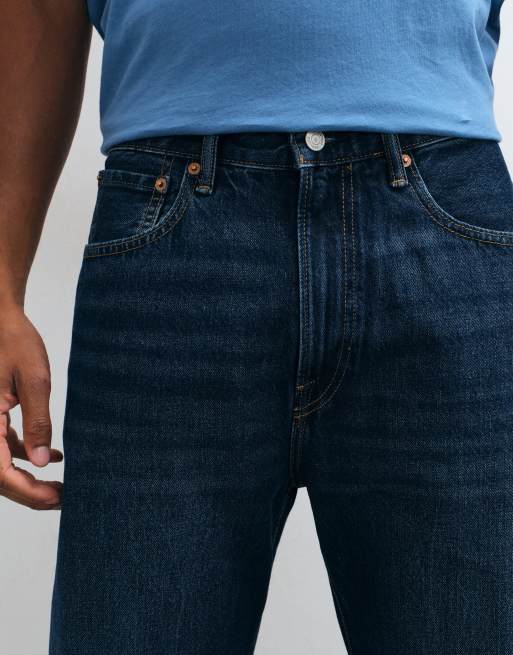 GAP 90's loose straight leg jeans in dark wash blue, 5 of 5