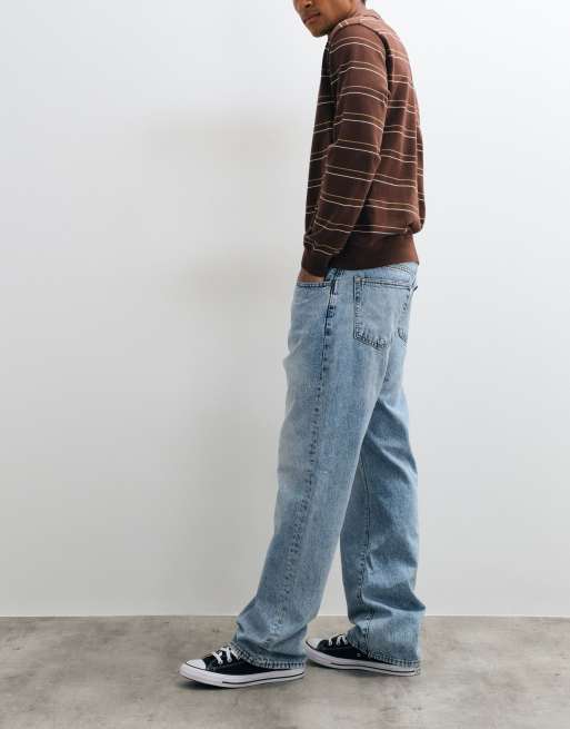 GAP 90's loose straight leg jeans in light wash blue, 2 of 5