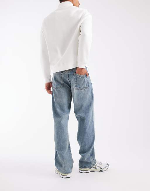 GAP 90s loose straight leg jeans in light wash, 3 of 5