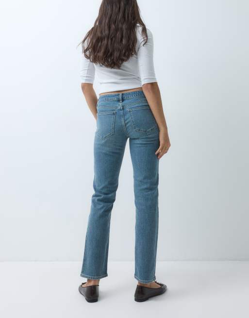 GAP 90's loose straight leg jeans in mid blue, 3 of 5