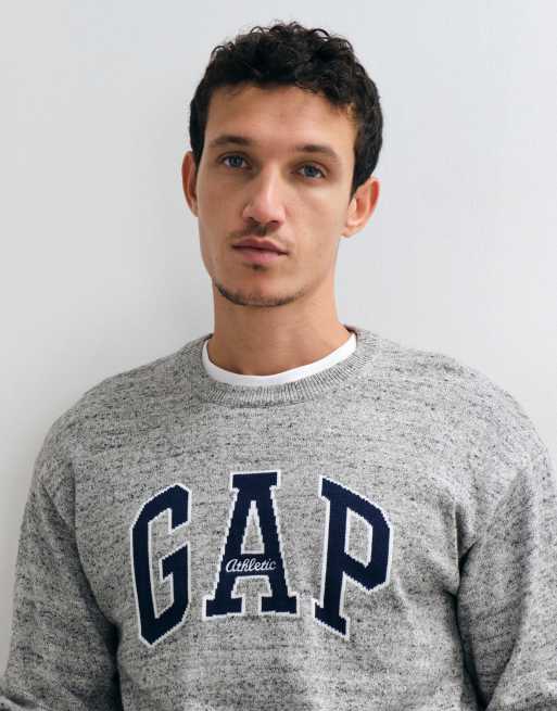 GAP athletic chest logo sweatshirt in grey, 4 of 5
