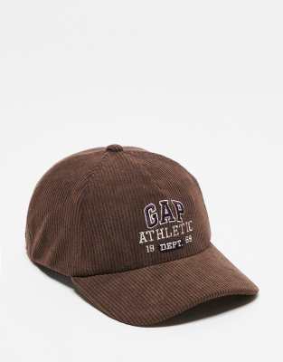 Gap GAP athletic cord logo cap in brown