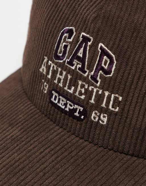 GAP athletic cord logo cap in brown | ASOS