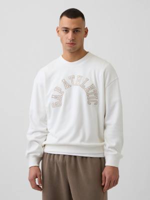 Gap Athletic Logo Crew Neck Jumper In White
