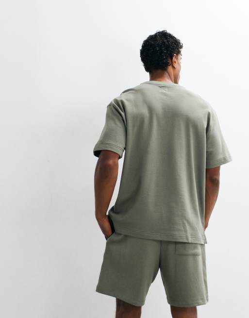 GAP athletic logo t-shirt co-ord in khaki green, 4 of 5