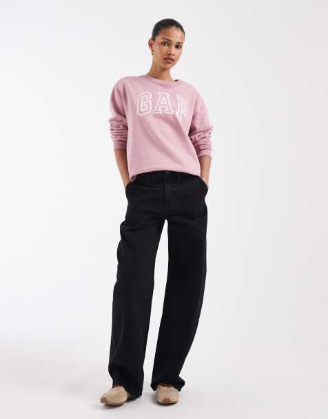 GAP baggy barrel jeans in washed black - view 1