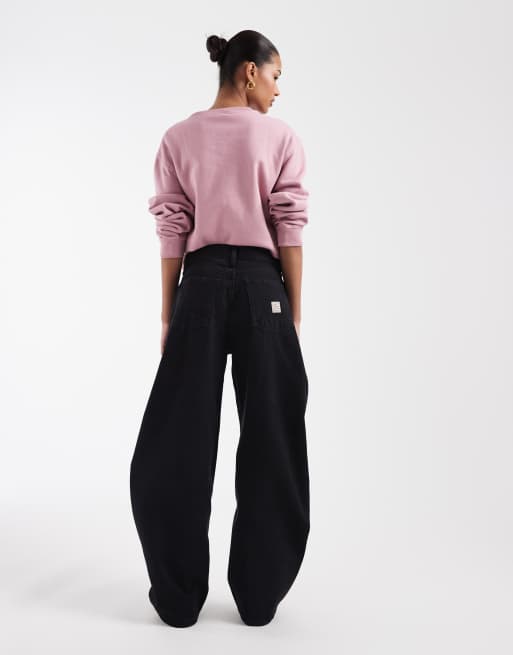 GAP baggy barrel jeans in washed black, 3 of 5