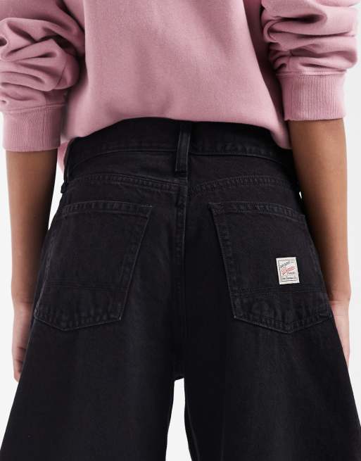 GAP baggy barrel jeans in washed black, 4 of 5