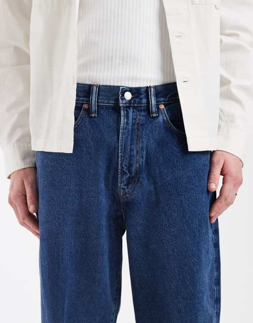 GAP baggy fit jeans in dark blue wash, 4 of 5