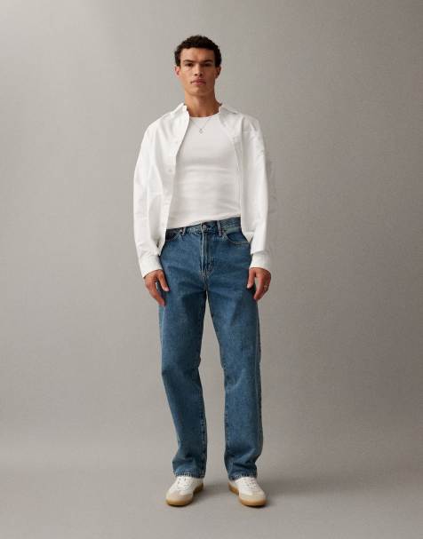 GAP baggy jeans in mid blue wash - view 1