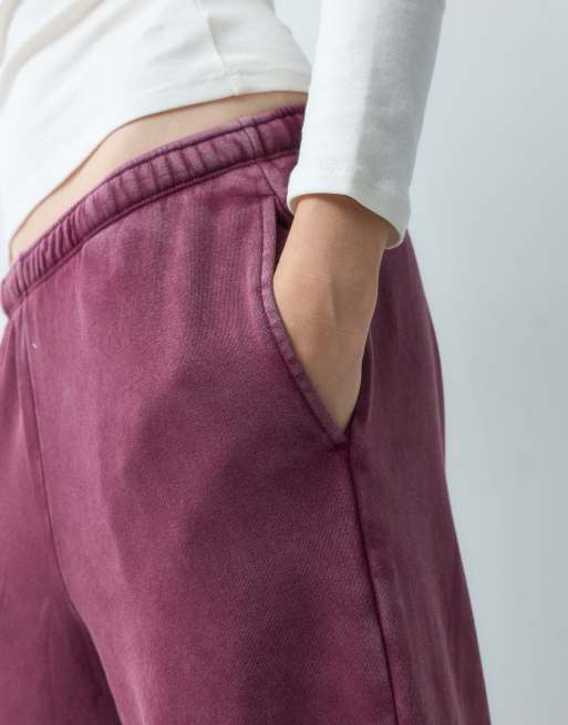 GAP baggy wide leg joggers in burgundy, 5 of 5