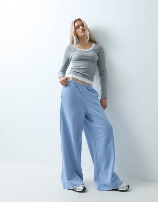 GAP baggy wide leg joggers in sky blue, 2 of 5