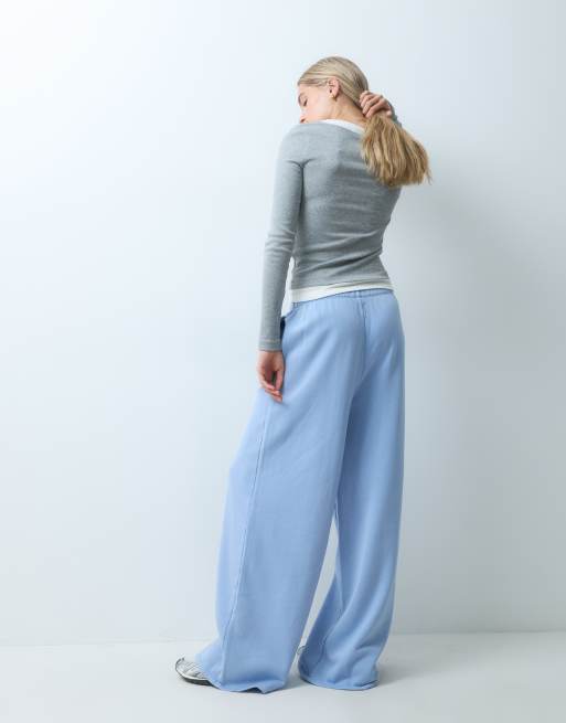 GAP baggy wide leg joggers in sky blue, 4 of 5