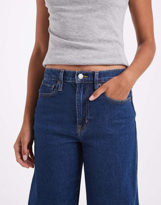 GAP barrel fit jeans in dark wash blue, 4 of 5