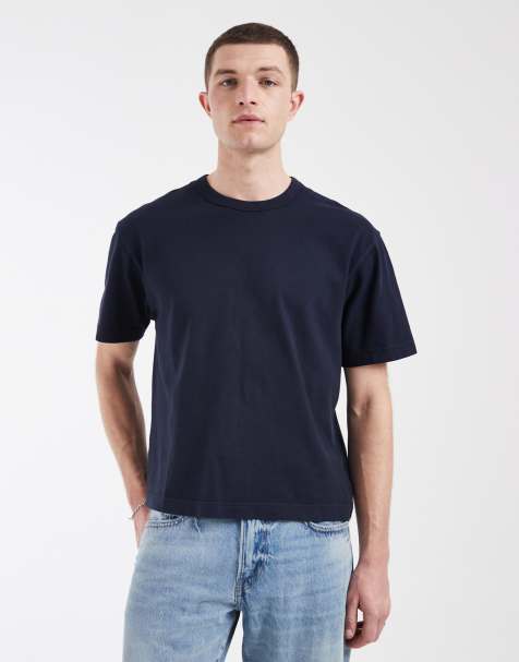 GAP boxy oversized heavy weight t-shirt in navy - view 1