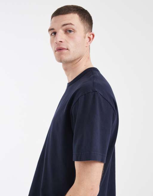 GAP boxy oversized heavy weight t-shirt in navy, 4 of 5