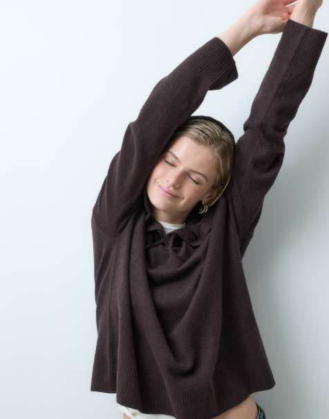 GAP Cashsoft hoodie co-ord in brown - view 1