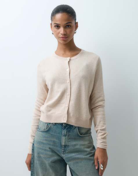 GAP Cashsoft knitted cardigan in cream - view 1