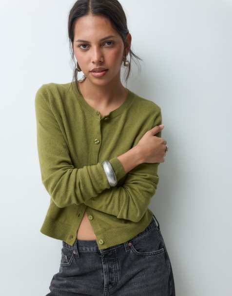 GAP Cashsoft knitted cardigan in green - view 1