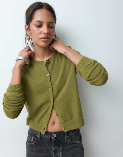 GAP Cashsoft knitted cardigan in green, 4 of 5