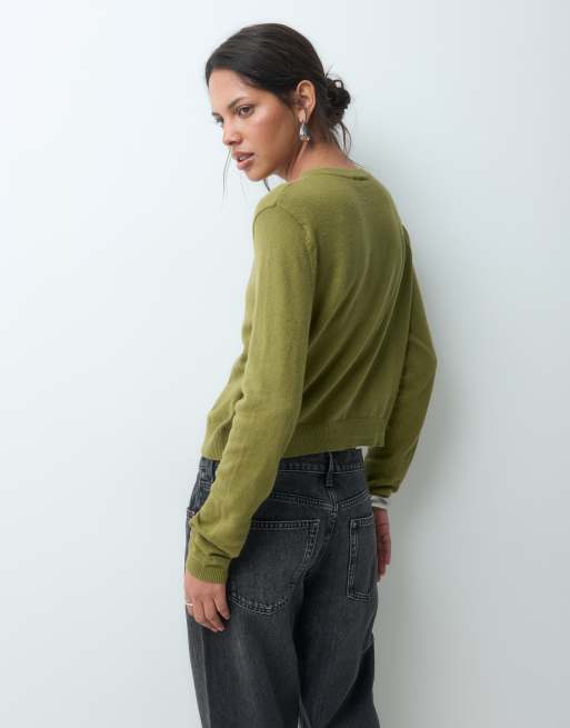 GAP Cashsoft knitted cardigan in green, 5 of 5