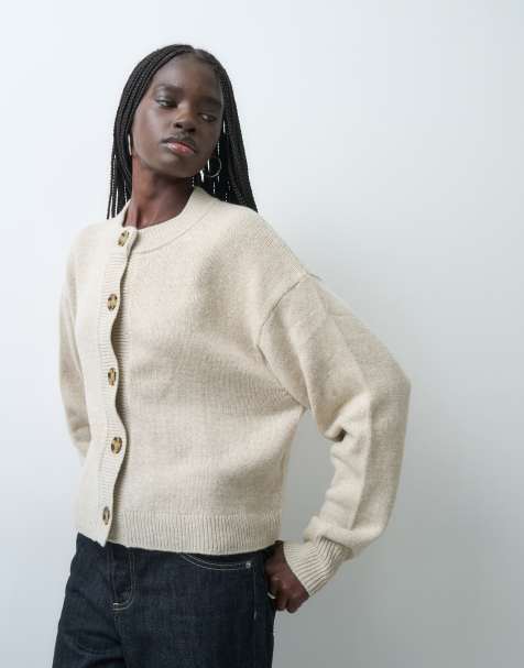 GAP Cashsoft knitted cardigan in stone beige  - view 1