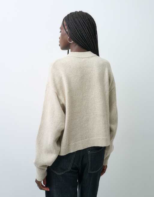 GAP Cashsoft knitted cardigan in stone beige , 3 of 4