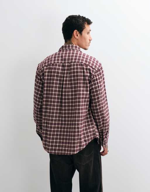 GAP checked shirt in burgundy , 5 of 5