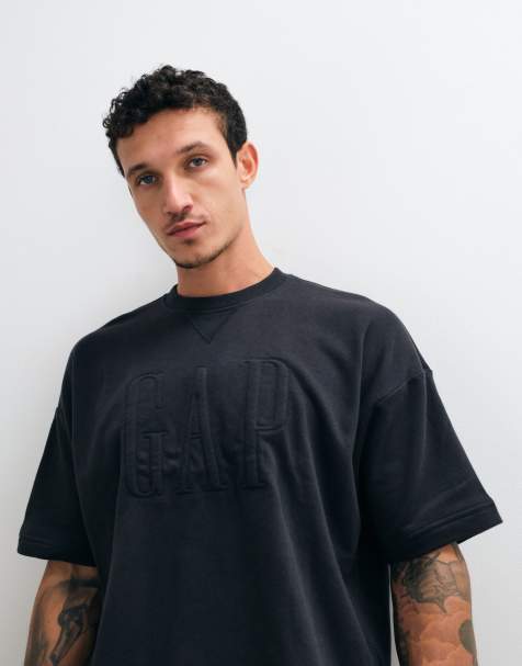 GAP chest logo baggy t-shirt co-ord in black - view 1