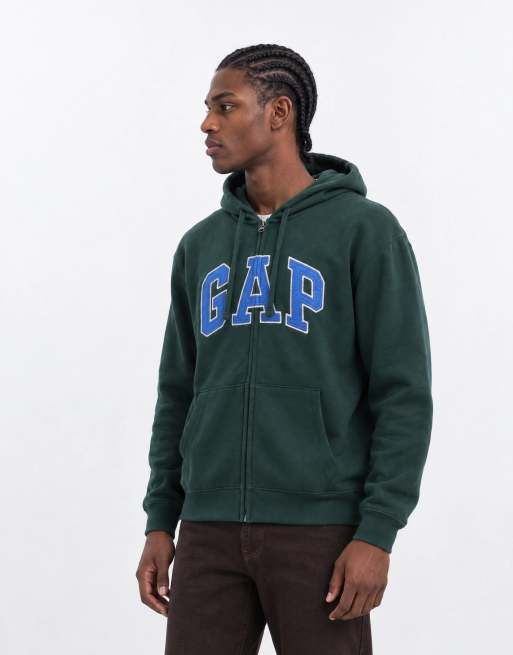 GAP chest logo hoodie in green, 8 of 9